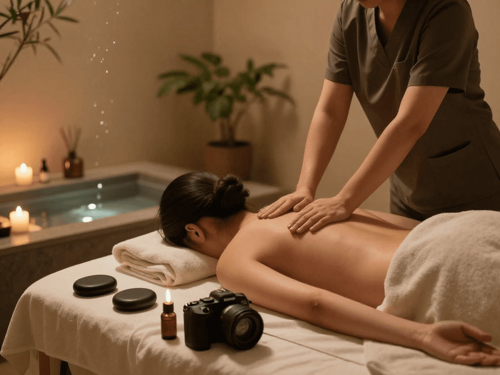 Experience 안양출장마사지 in a peaceful spa setting with soothing ambiance and therapeutic elements.
