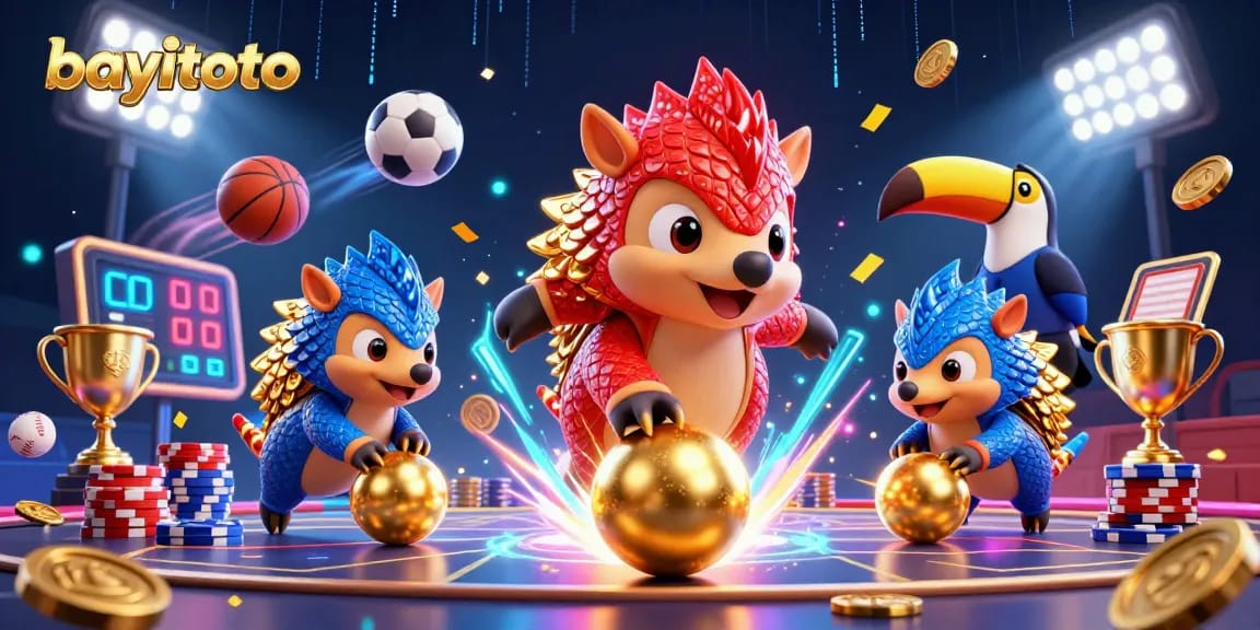 Engage with bayitoto's thrilling gaming scene featuring rival pangolins and dynamic sports elements.
