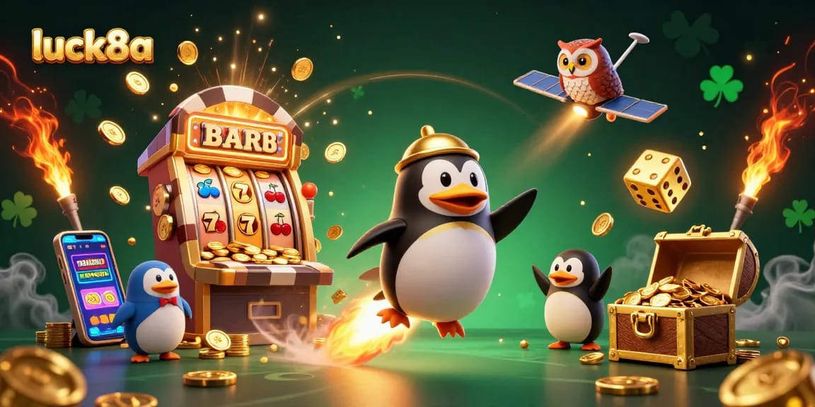 Experience thrilling wins at luck8a with the golden penguin soaring past a jackpot explosion!