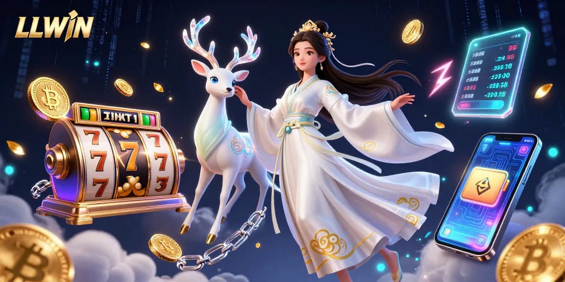 LLWIN offers exciting slot machine games, showcasing vibrant reels and dazzling jackpots.