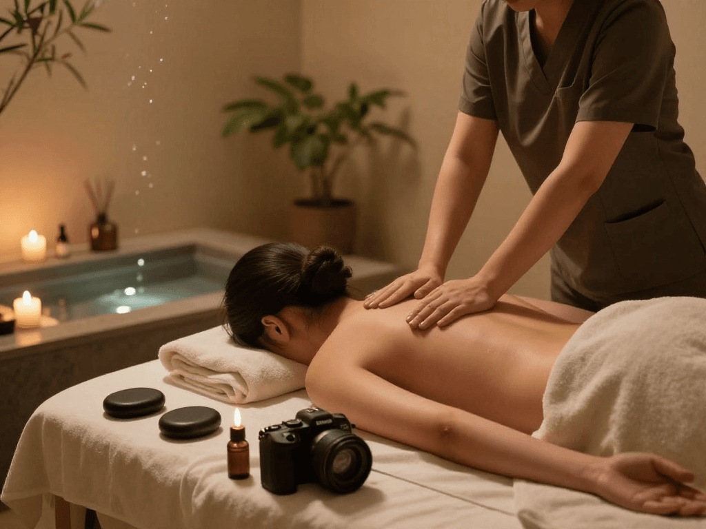 Experience 안양출장마사지 in a peaceful spa setting with soothing ambiance and therapeutic elements.