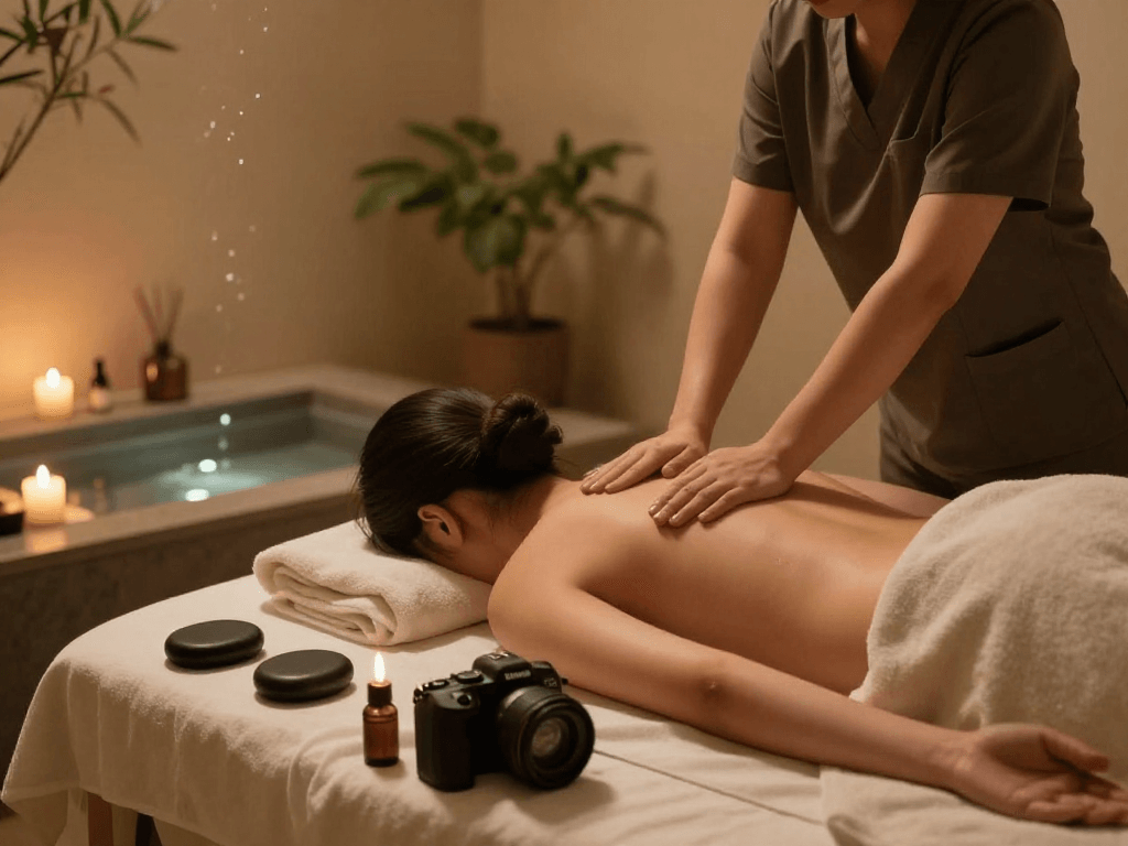 Experience 안양출장마사지 in a peaceful spa setting with soothing ambiance and therapeutic elements.