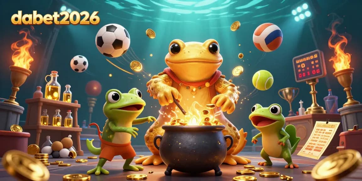 Engage in lively sports betting action with dabet2026 showcasing a golden alchemist's casino magic.