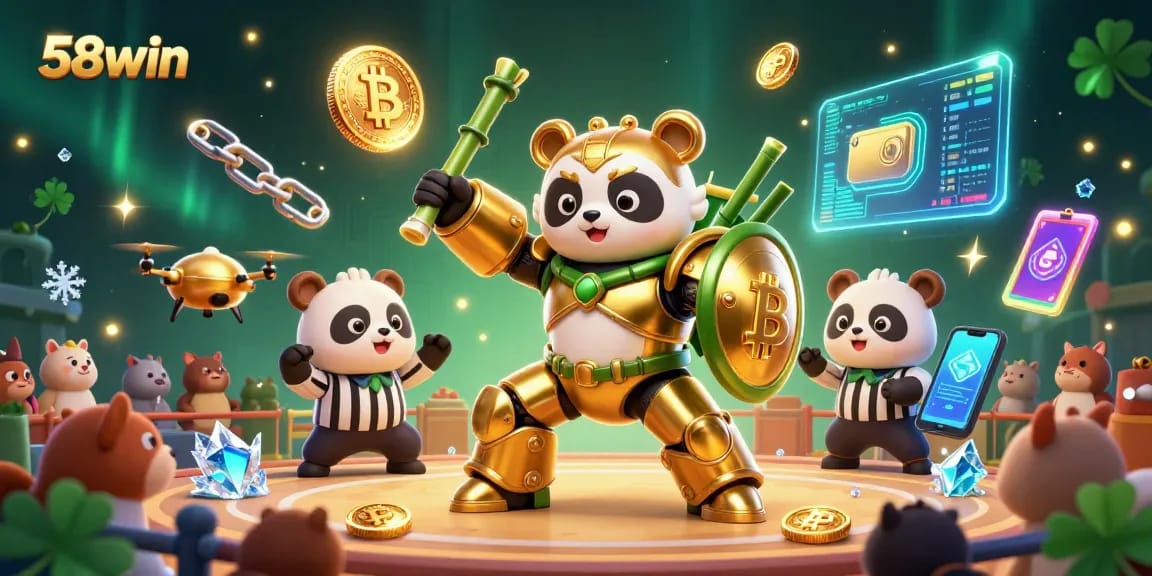 Experience thrilling cockfights and crypto excitement at 58win in this vibrant 3D illustration.