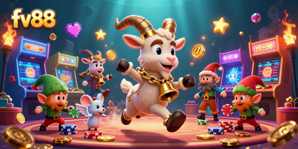 Bet large and win big with fv88 at a vibrant casino filled with exciting gaming elements and characters.