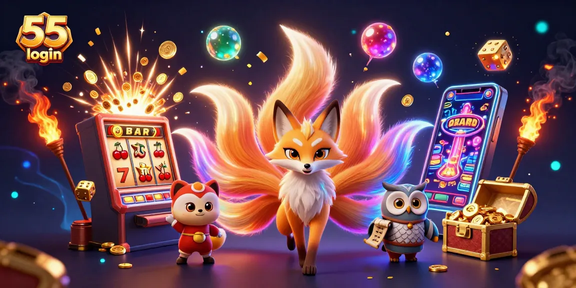 Experience the thrilling 55 club login action with vibrant characters and dynamic casino elements.