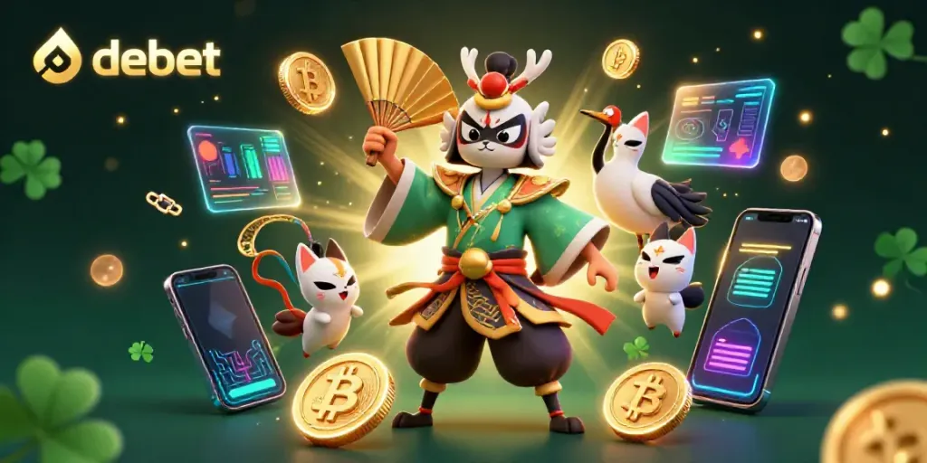 Experience thrilling gameplay with debet's engaging 3D casino scene featuring rich visuals and dynamic game elements.