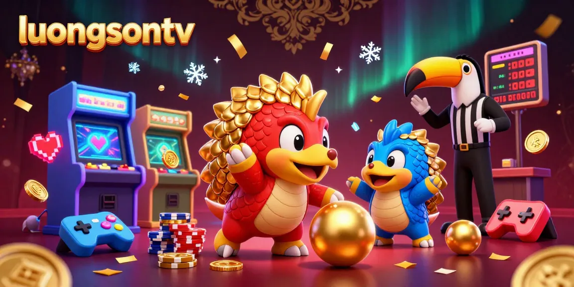 Engage with luongsontv as rival pangolins bowl into golden balls amidst vibrant casino scenes.