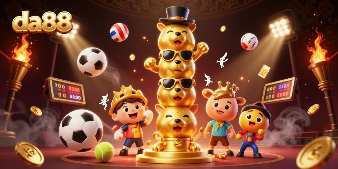 Join the excitement of da88 with dynamic sports betting graphics, showcasing thrilling casino elements.