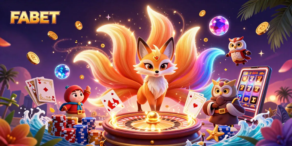Experience thrilling games at FABET with stunning 3D characters and vibrant casino elements.