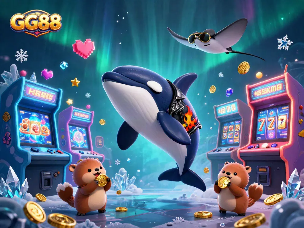 Engage in exciting casino adventures with GG88, featuring vibrant sea creatures and glowing gaming elements.