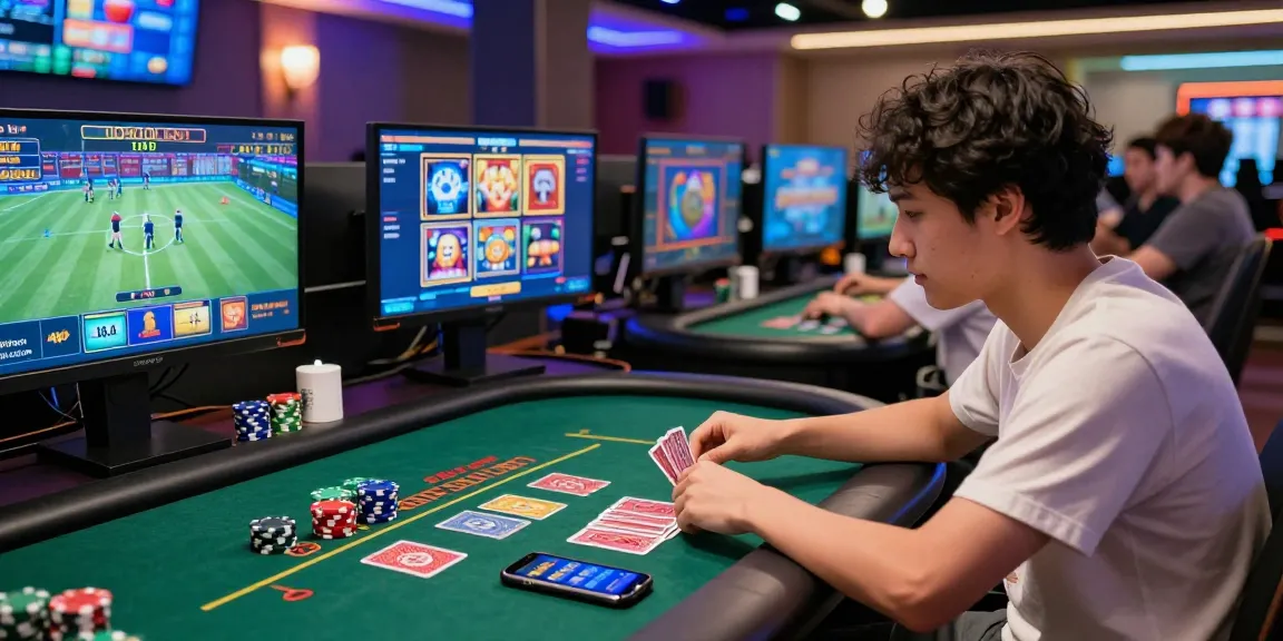 Engaging live casino scene with player at BazaBD, focused on cards and dealer interaction.