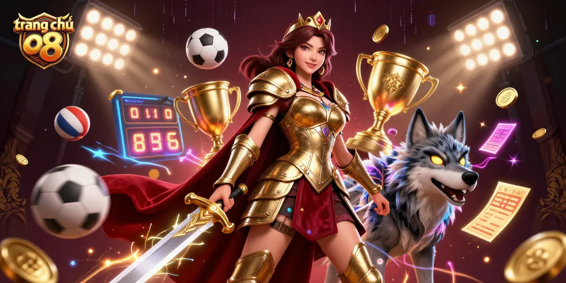 Experience thrilling gameplay at trang chủ o8 with a stunning warrior queen and her wolf companion.