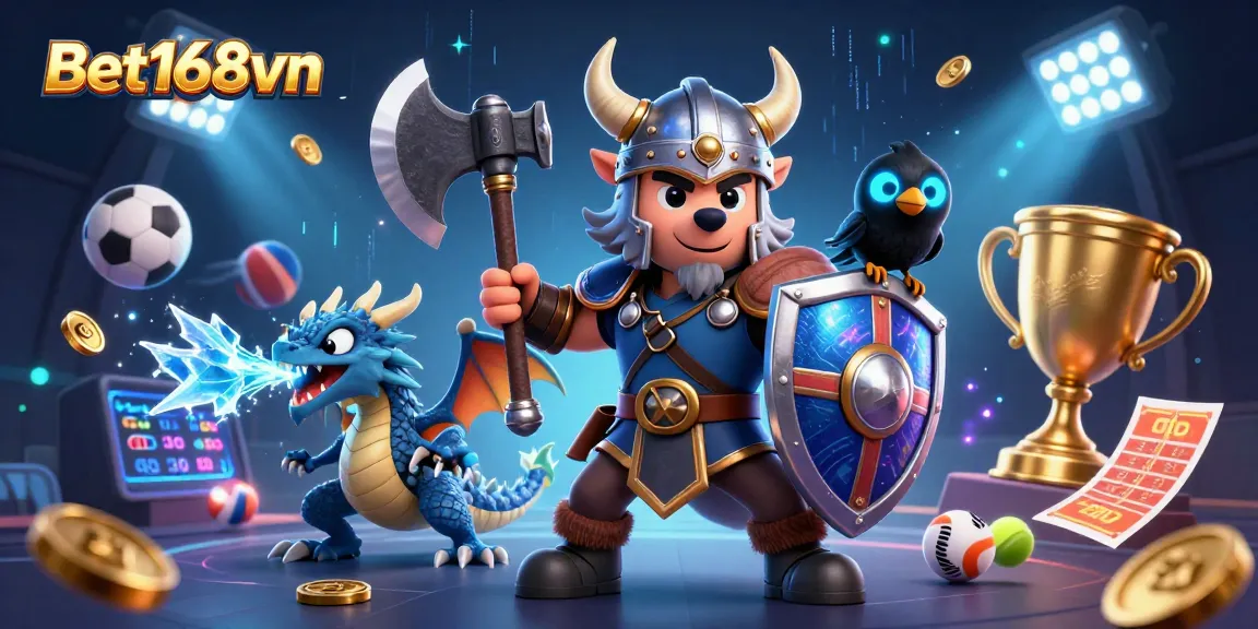 Bet168vn engages players with thrilling ice-breathing dragons and Viking warriors in exciting sports gaming.