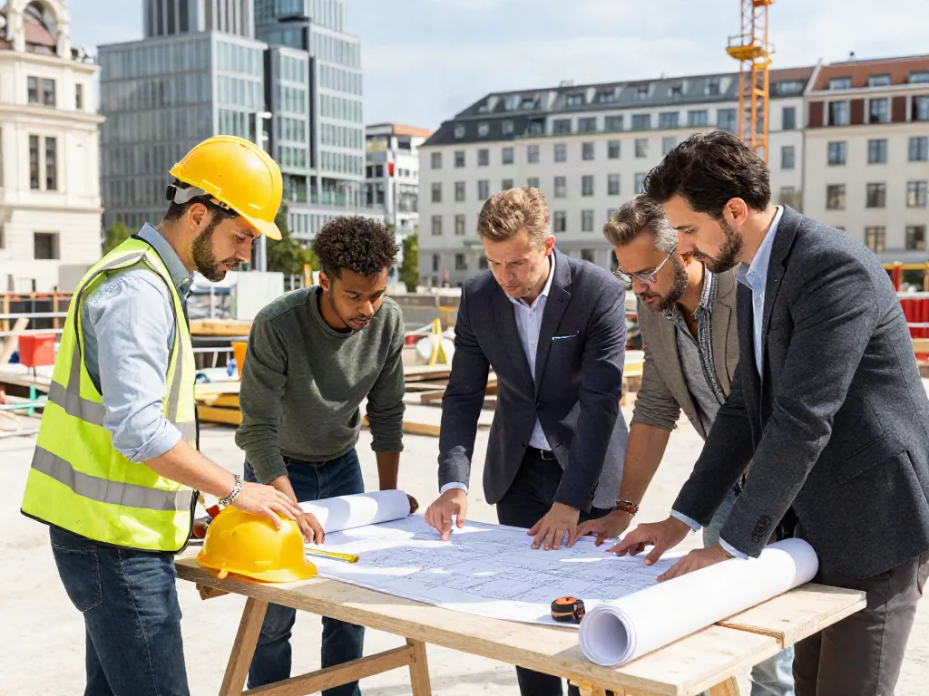 Baufirma Wien Team bei der Planung eines Bauprojekts in Wien