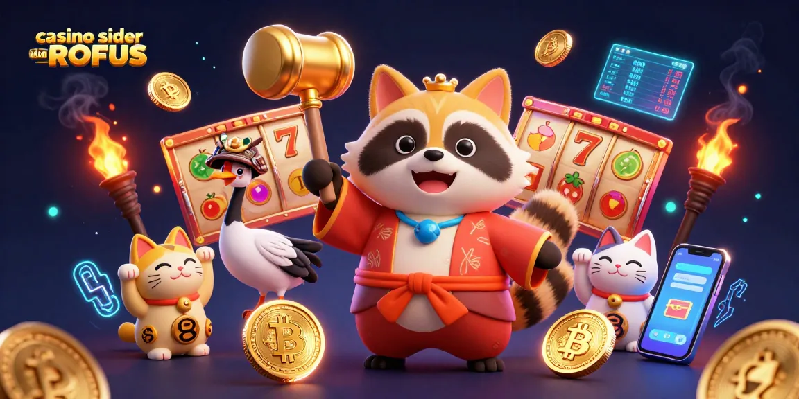 Play exciting games at casino sider uden ROFUS with vibrant 3D cartoon characters and slot elements.
