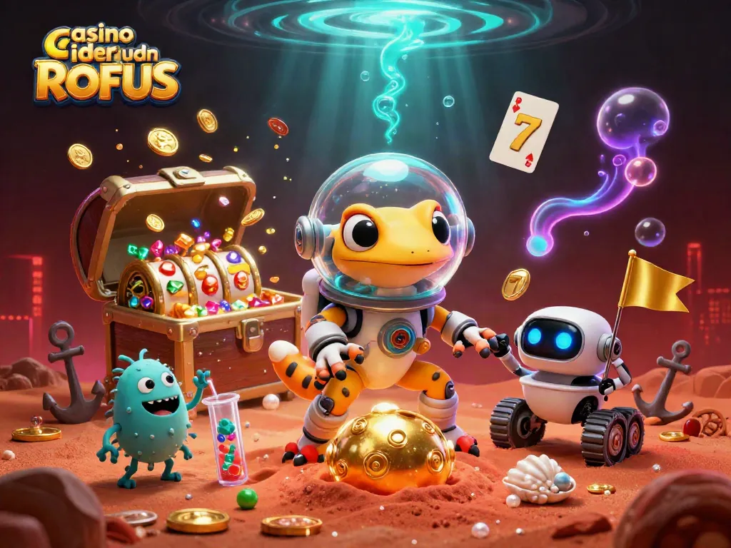 Play thrilling games at casino sider uden ROFUS, explore vibrant casino adventures with glowing treasures.