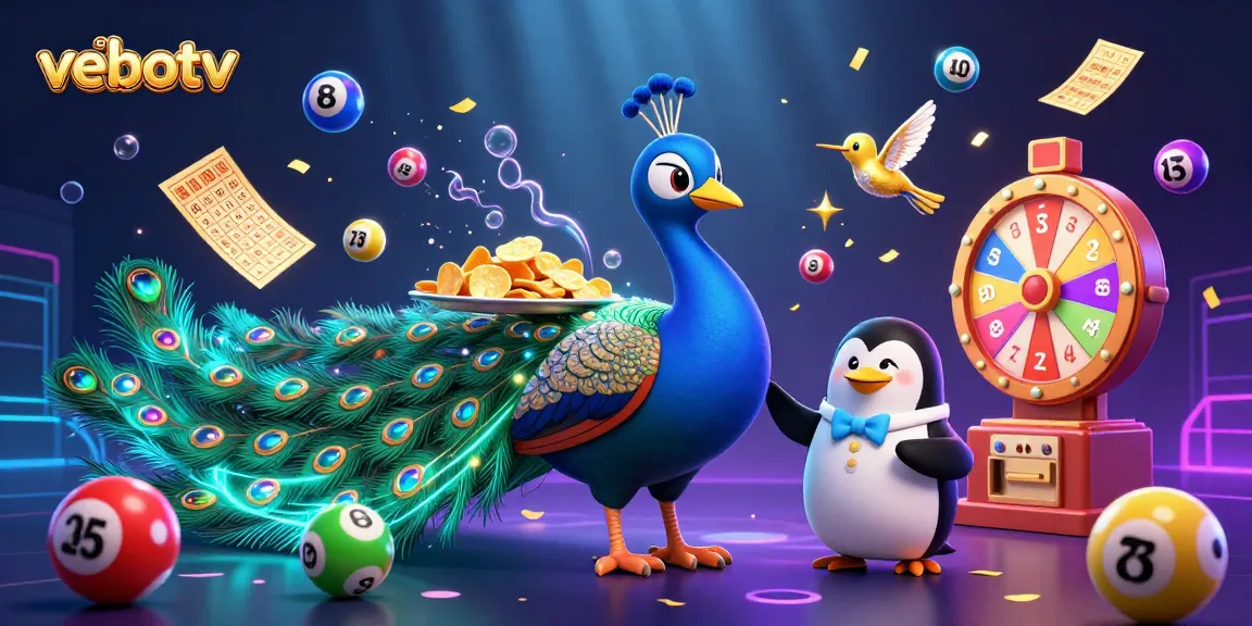 Experience live action on vebotv with vibrant visual elements of lottery and betting excitement.
