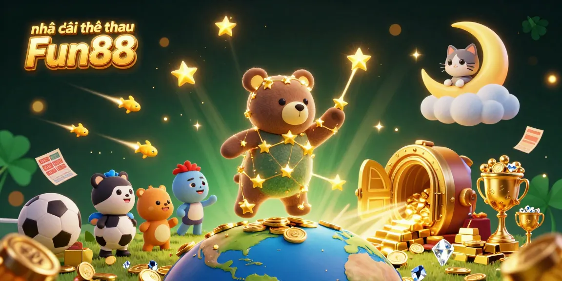 Engaging scene featuring Nhà cái thể thao Fun88 players betting with vibrant sports elements and golden rewards.