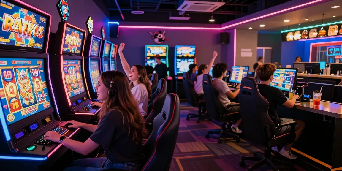 Exciting online gaming experience at oppa86 featuring colorful slots and happy players.