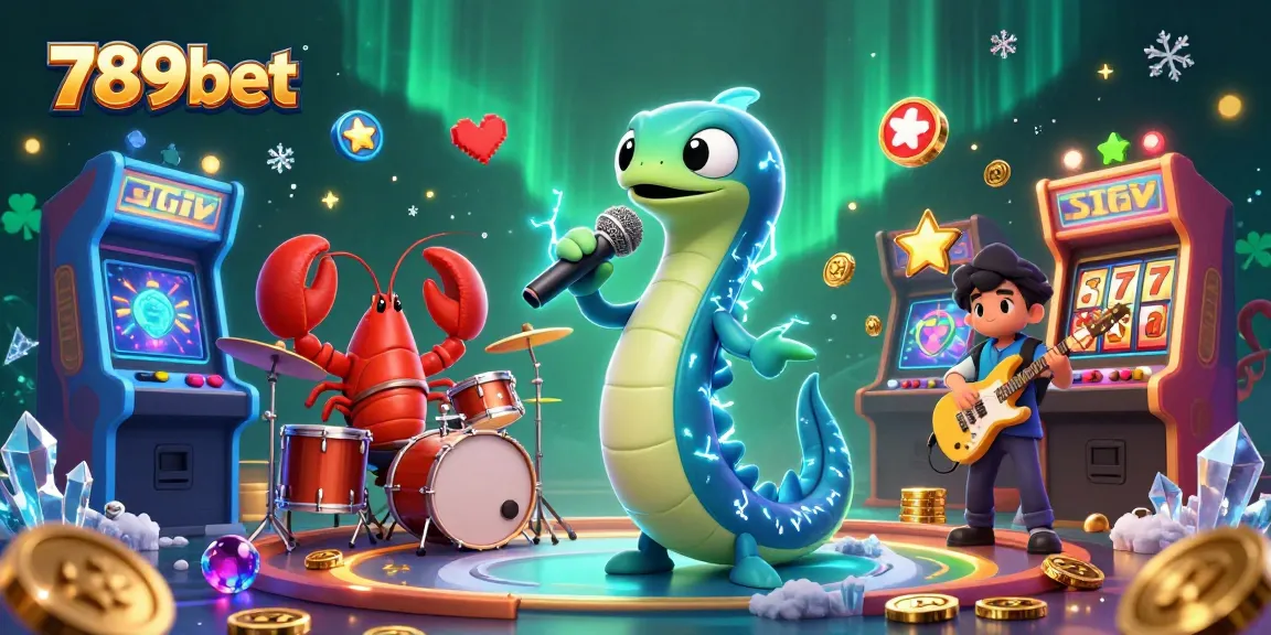 Catch the electrifying action at 789bet with an underwater casino scene featuring an electric eel DJ, lobster drummer, and seahorse guitarist.