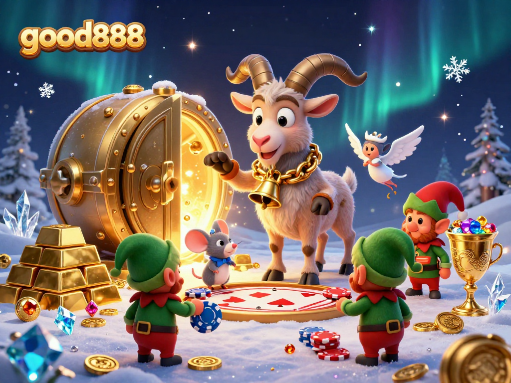 Experience the excitement of good888 casino with cartoon Krampus and festive characters in action