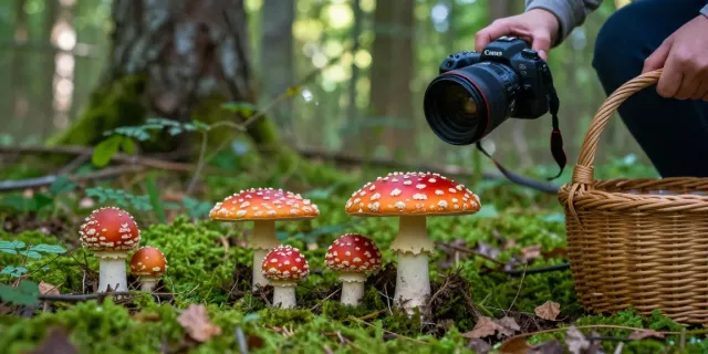 Fliegenpilz kaufen: Natürliche Amanita Muscaria Pilze im Wald