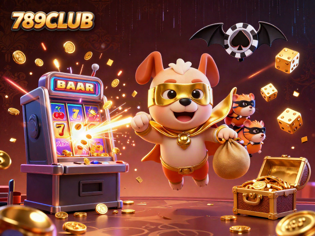 Experience thrilling action at 789CLUB with vibrant casino elements and heroes in a 3D illustration.