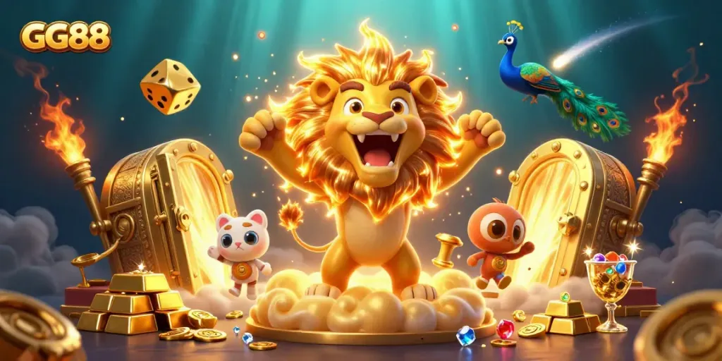 Experience the thrill of GG88 with vibrant casino elements and exciting gaming visuals.