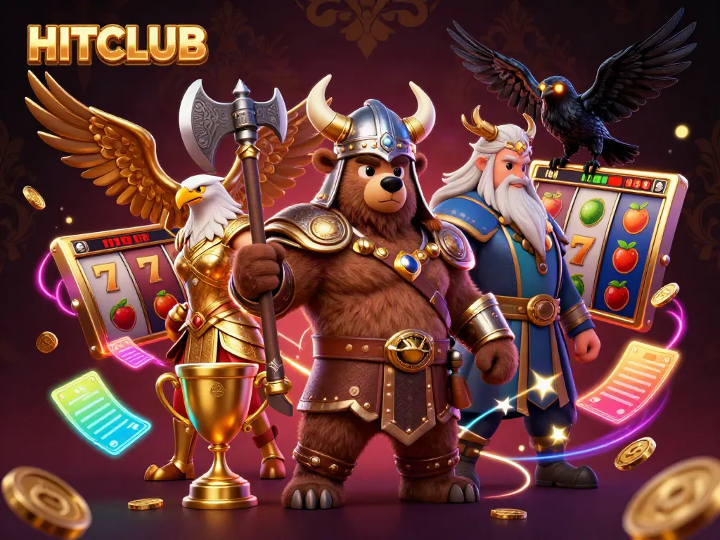 Players immerse in achievements at HITCLUB's vibrant slot adventure featuring jackpot reels.