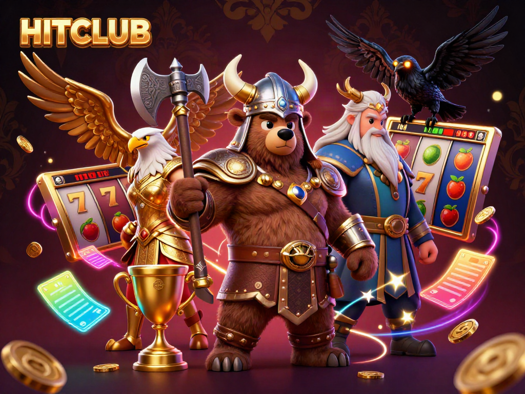 Players immerse in achievements at HITCLUB's vibrant slot adventure featuring jackpot reels.