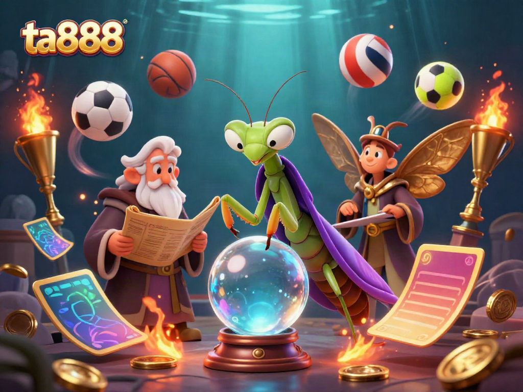 Engage with the magical experience at ta888, where a fortune teller and librarian guide players through dynamic sports betting activities.