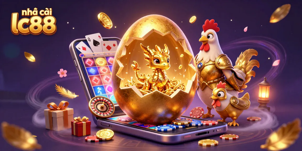 Engage with nhà cái lc88's exciting golden dragon adventure, showcasing vibrant casino elements.