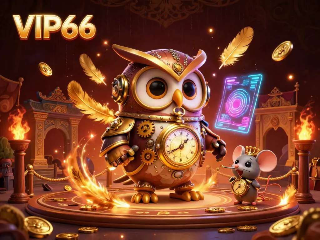 Engage in thrilling gameplay with VIP66, featuring steampunk casino adventure illustration.