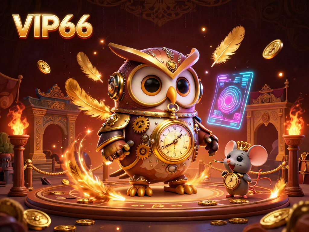 Engage in thrilling gameplay with VIP66, featuring steampunk casino adventure illustration.