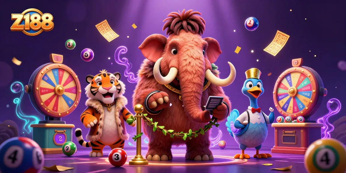 Experience thrilling z188 excitement with colorful lottery balls in a vibrant casino scene.