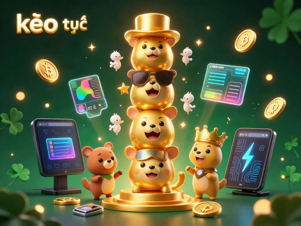 Engage with kèo trực tuyến in a vibrant 3D digital illustration showcasing animated casino elements.