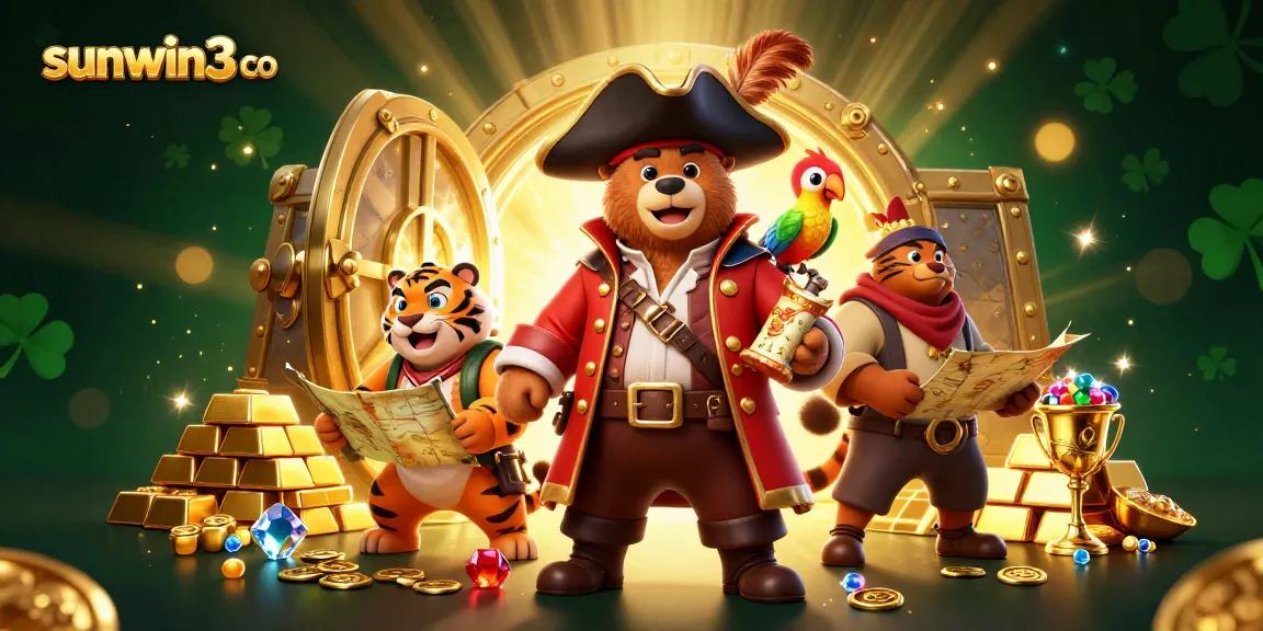 Experience thrilling gameplay with sunwin3 co in this vibrant pirate casino scene.