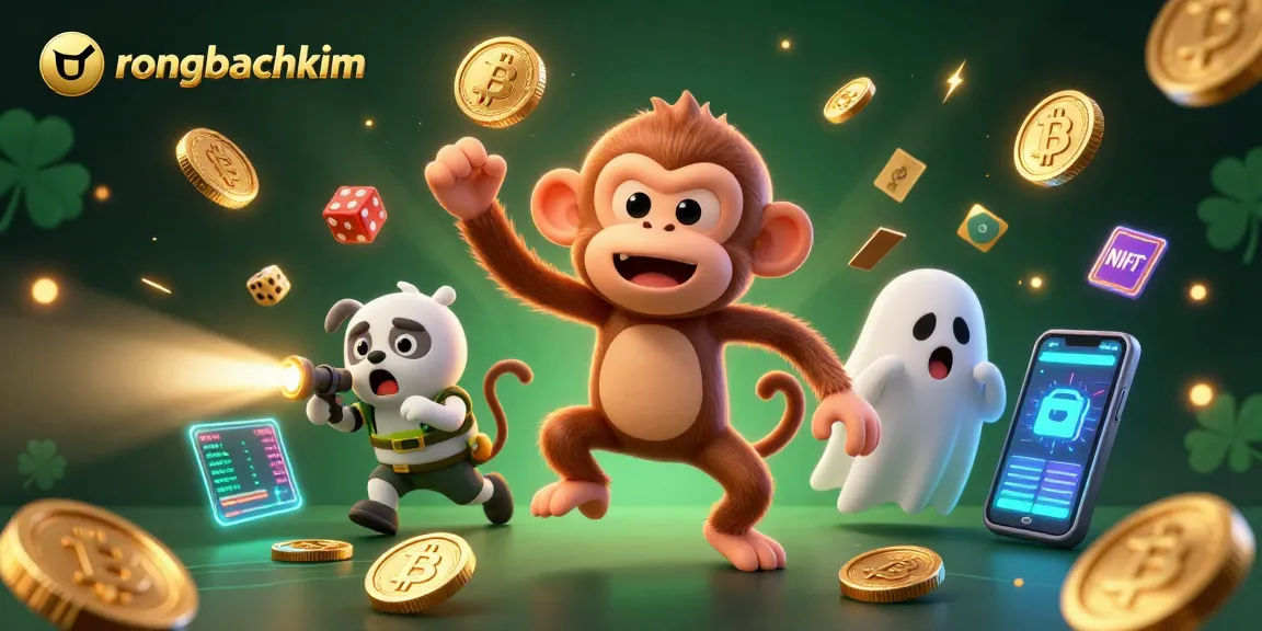 Engage with Rong Bạch Kim's dynamic lottery scene featuring playful spirits and digital treasures.