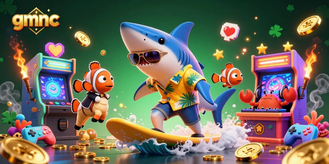 Engage in exciting gameplay at gmnc with a vibrant 3D scene of characters immersed in casino action.