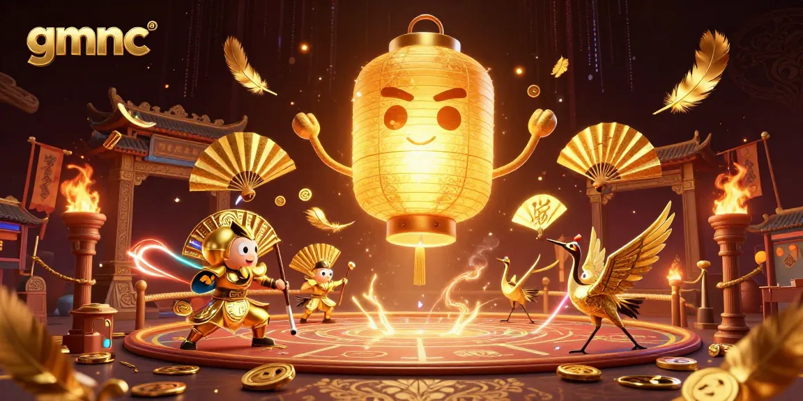 Experience excitement with gmnc's golden lantern spirit amidst a vibrant casino scene filled with betting tokens.