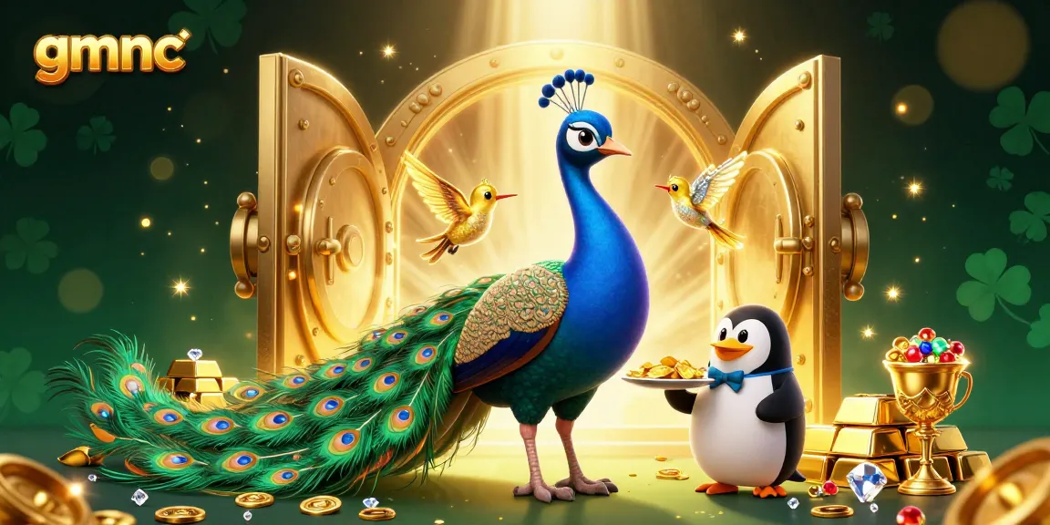 Spinning with excitement at gmnc, a peacock, penguin, and hummingbird celebrate gaming riches like never before!